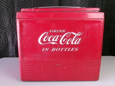 Vintage Progress Refrigerator Co. Coca-Cola Picnic Cooler - Image 1 of 4
