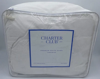 Charter Club Premium White Down Full / Queen Comforter Medium Weight - Image 1 of 4