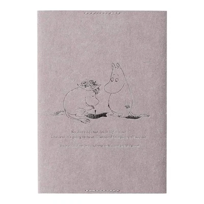 Moomin x Nitoms A6 Notebook Cover & Half-Year Grid Notebook Blue Gray Set - Image 1 of 4