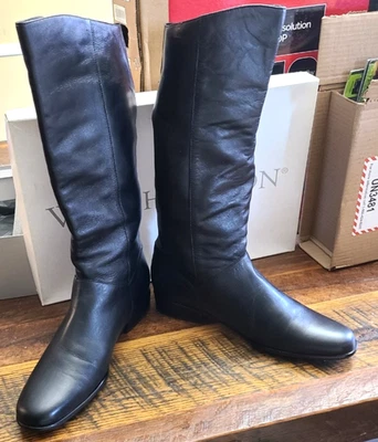 BOTAS ALTAS WORTHINGTON MUJER NUEVAS CON ETIQUETAS SUAVE JESSIE CUERO NEGRO TALLA 8 M B Foto 1 de 4