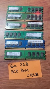 6x Pc2 2 GB Ram Sticks Samsung memoria de escritorio = 12 GB en total - Imagen 1 de 1