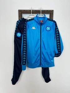 Kappa Napoli Football Suit Soccer Track Set Blue Jacket Pants Mens Rare Size M - Picture 1 of 22