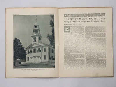 1930s antique COUNTRY MEETING HOUSES massachusetts new hampshire ARCHITECTURE - Image 1 of 4