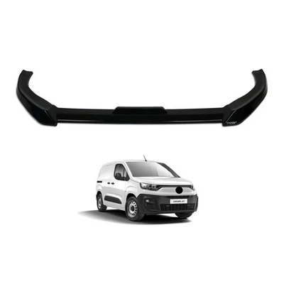 Front Bumper Lip Spoiler fits Peugeot Partner 2018-2022 Black Foto 1 de 3