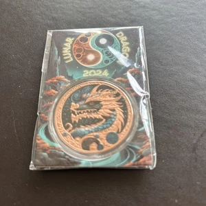 2024 Lunar Dragon Colourized Copper Coin 1oz - Picture 1 of 3