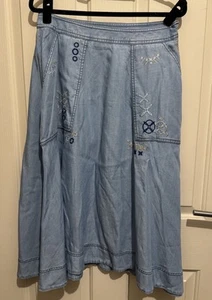 camilla skirt A Line chambury size 12 tencel blue brand new Kneelength - Picture 1 of 6