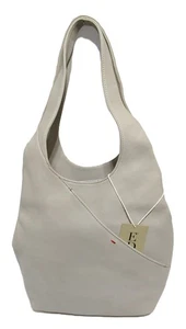 NEW Authentic ED ELLEN DEGENERES PAZ Leather Large Shoulder Hobo Bag Seta Cement - Picture 1 of 6