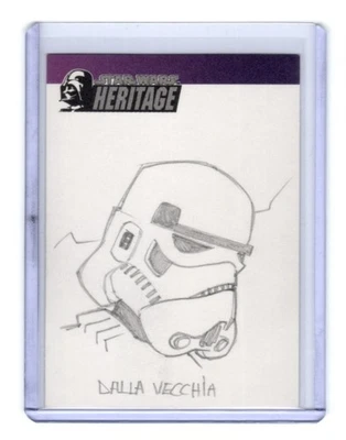 Star Wars Heritage 2005 Topps Artist Sketch Dalla Vecchia 1/1 Stormtrooper (a) - Image 1 of 4