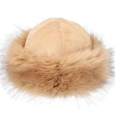 Winter Women Furry Hat Faux Fur Russian Cossack Hat Fluffy Warm Ski Snow Cap US - Image 1 of 4