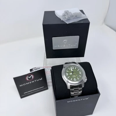 Momentum Steelix Eclipse Solar — зеленый циферблат — полный комплект — отличное состояние товара - Изображение 1 из 4