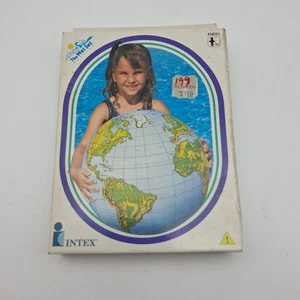 The Wet Set 24" Pollici Earth Globe World Beach Ball Intex #58051 Vintage 1997 NOS - Foto 1 di 12