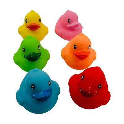 New 12 Lot Color Changing Rubber Ducks Party Celebration 2x2" Red Green Blue Yel - Image 1 of 4