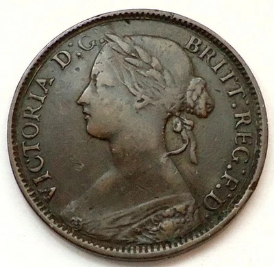 1860 UK FARTHING, REINA VICTORIA, SUBASTA DE 0,99 CENTAVOS, VER FOTOS Foto 1 de 2