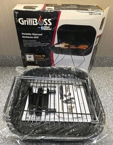 Blue Rhino Grillboss Portable Charcoal Barbecue Grill Camping CBT1214G Open Box - Picture 1 of 8