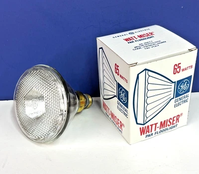 75PAR/FL/65WM 65W 130V Clear Floodlight Non-LED LIGHT BULB Lamp Miser GE 12805GE - Image 1 of 3