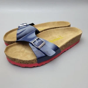 Rare Birkenstock Madrid Dress Blue Patent Adjustable Straps US 8N EU 39 - Picture 1 of 10