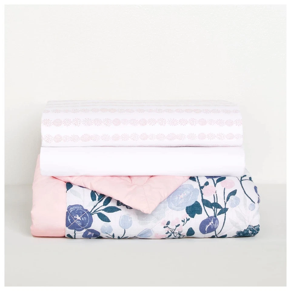 Комплект постельного белья для кроватки из 3 предметов Essentials, комплект детского постельного белья, хлопковое одеяло, кроватка... - Изображение 1 из 4