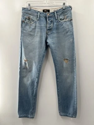 LTB Men's Light Wash Distressed Button Fly Ernesto Jeans Slim Fit Size 32 X 30 - Image 1 of 4