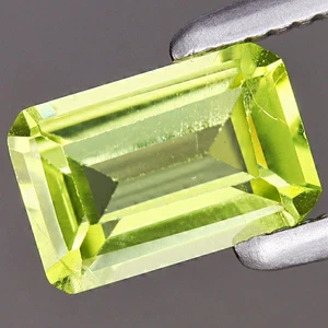 0.50ct 5.9x3.9mm OCTAGON Natural Untreated Green Peridot Gemstone, Myanmar🍏 - Picture 1 of 4