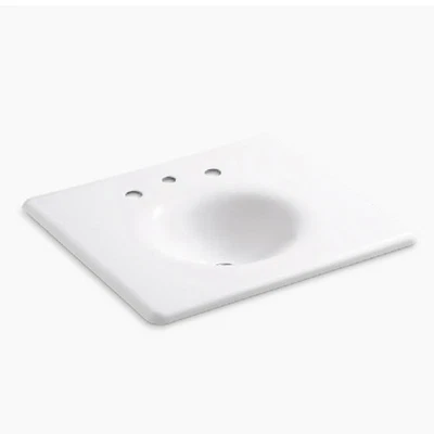 NUEVO Fregadero de baño encimera de hierro fundido Kohler - Modelo 3048 - Blanco Foto 1 de 4