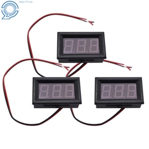 3× DC 4.5-30V Blue LED 3Digital Display Voltage Meter Voltmeter Panel Motorcycle - Picture 1 of 7