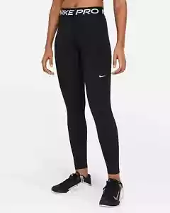 New Nike Pro 7/8 Mid-Rise Mesh-Panel Legging Tight Training Pants CZ9779-010 - Picture 1 of 6