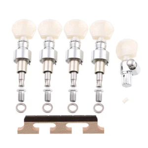 Banjo String Tuning Peg Machine Head&Ebony Maple Bridge&5th String Bone Nut - Picture 1 of 7