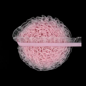 Organza Frilly Lace Trim Elastic Bands 5/8" 15mm Dress Sewing Crafts 2 5 10 Yard - Picture 1 of 30