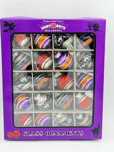 Halloween Black Cat Mini 1” Glass Ornaments - Set of 20 - NEW - by Shiny Brite - Picture 1 of 1