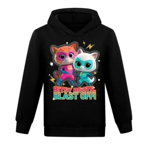 SuperKitties Girls' Hoodie Boys' Cotton Cartoon Hoodie 3-10 Years Old - Picture 1 of 20
