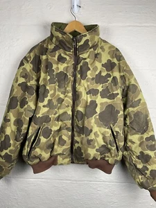 Vintage Remington Jacket XL Duck Camo Zip Bomber Hunting Reversible USA Made - Picture 1 of 10