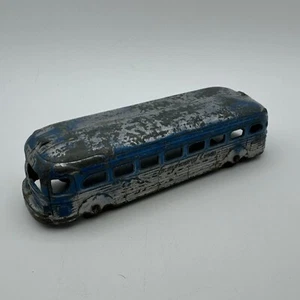 Vintage Tootsie Toy Greyhound Lines Bus Blue Metal 6” USA 1950s - Picture 1 of 14