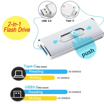 32GB USB 3.0 Flash Drives Type C OTG Memory Stick Thumb Drives For Android LOT - Image 1 of 4