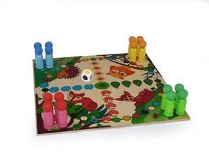 Wooden Toy Board Game Raus With Dir Forest Animals Bxlxh 11 13/16x11 - Picture 1 of 1