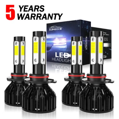 For GMC Savana 1500 2500 1998-2018 Bright LED Headlights Kit Bulbs High Low Beam - Image 1 of 4