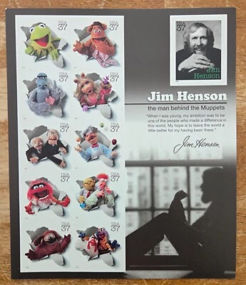 JIM HENSON Muppets SHEET of STAMPS - Pane of 11 - Scott #3944 - MNH - c. 2004 - Image 1 of 2