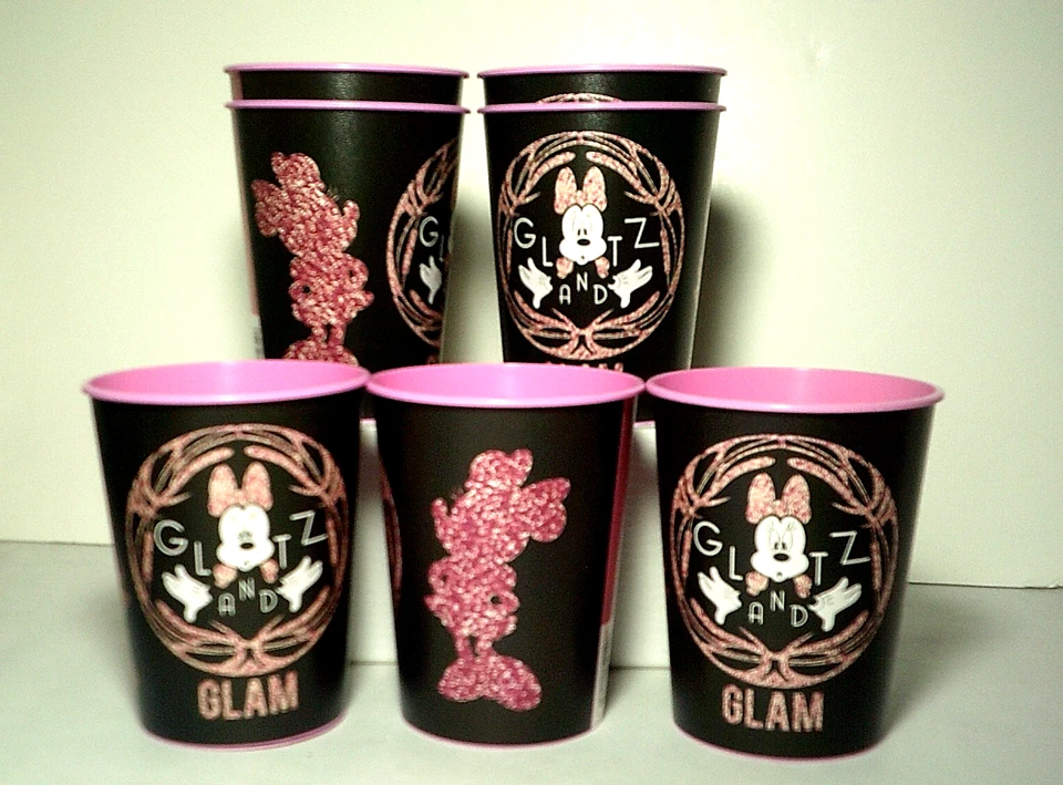 Taza Coleccionable Disney Minnie Mouse 16 Oz NUEVO Lote Glam / 7 Favor Fiesta Gratis BPA Foto 1 de 1