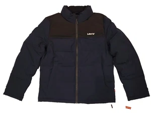 Levi's Mens Arctic Cloth Performance Puffer Jacket (M) Medium Navy/Black - Picture 1 of 8