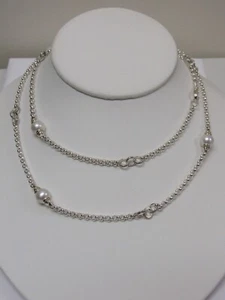 Designer LAGOS Sterling Silver 18k KSL Signature Caviar Pearl Necklace - Picture 1 of 6