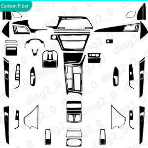 64Pcs Glossy Piano Black Full Interior Trim Kits For Hyundai Sonata 9th 2015-17 - Picture 1 of 4