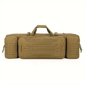 dual rifle bag, secure long barreled firearm transport case with 2 locks - Picture 1 of 20
