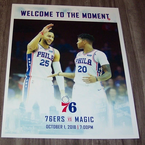 PHILADELPHIA 76ERS SIXERS BEN SIMMONS FULTZ 8.5" X 11" NBA Game PROMO POSTER Cover