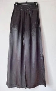 Nuevo Pantalón Mezcla Viscosa Satén Movimiento FP Cintura Elástica Ancho Oliva Oscuro Talla S - Imagen 1 de 7