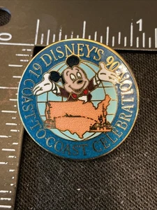 Disney 1990 Cast Member Pin Mickey Mouse Coast to Coast Celebration Vintage Vtg - Picture 1 of 6