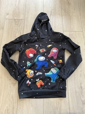 Sudadera con capucha gráfica Youth Among Us negra pequeña Foto 1 de 4