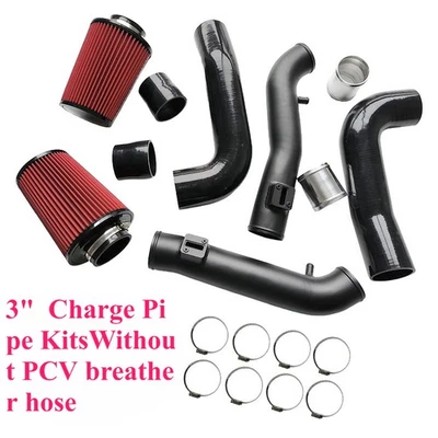 For Nissan Infiniti 370Z / G37 Q60 Dual Cold Air 3" Intake Kit+Red Air Filter Foto 1 de 4