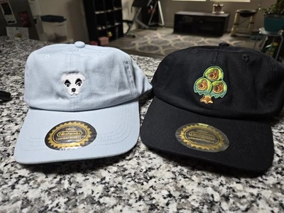 Animal Crossing Gorra Azul Claro Y Negro Adulto NUEVO 2 Sombreros Licencia Nintendo Foto 1 de 4