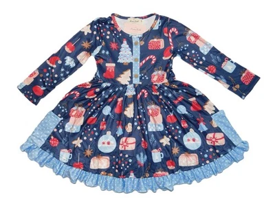 VESTIDO DE NAVIDAD ALEGRE MARIE NICOLE NUEVO CON ETIQUETAS 6-12 O 12-18 Meses, 4,6,8,9-10 Foto 1 de 4