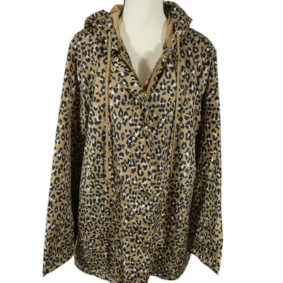 Kim Rogers 1X Chaqueta de Lluvia con Capucha Estampado Animal Bolsillos Ligeros  Foto 1 de 4