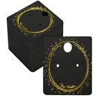 Square Earring Card Black Hang Tag Sturdy Jewelry Card  Jewelry Display